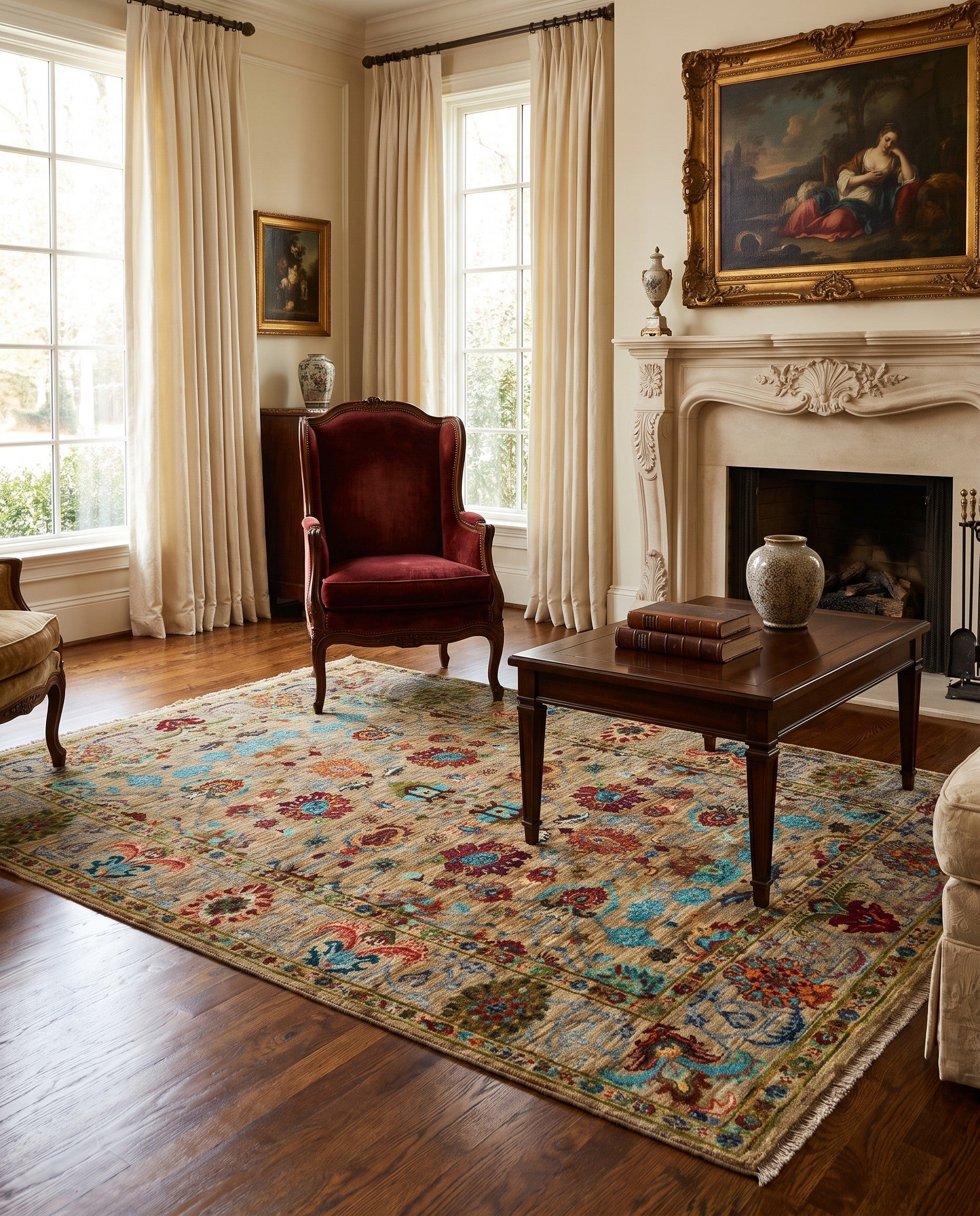 5' 2 x 6' 8 Hand Knotted Ariana Ziegler Rug