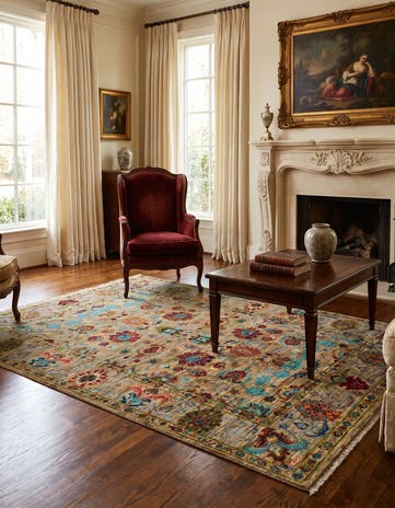 5' 2 x 6' 8 Hand Knotted Ariana Ziegler Rug