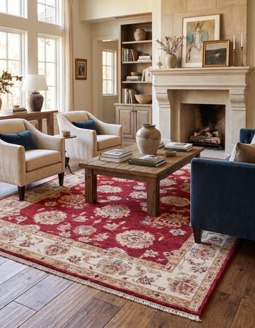 5' x 7' Hand Knotted Ziegler Rug