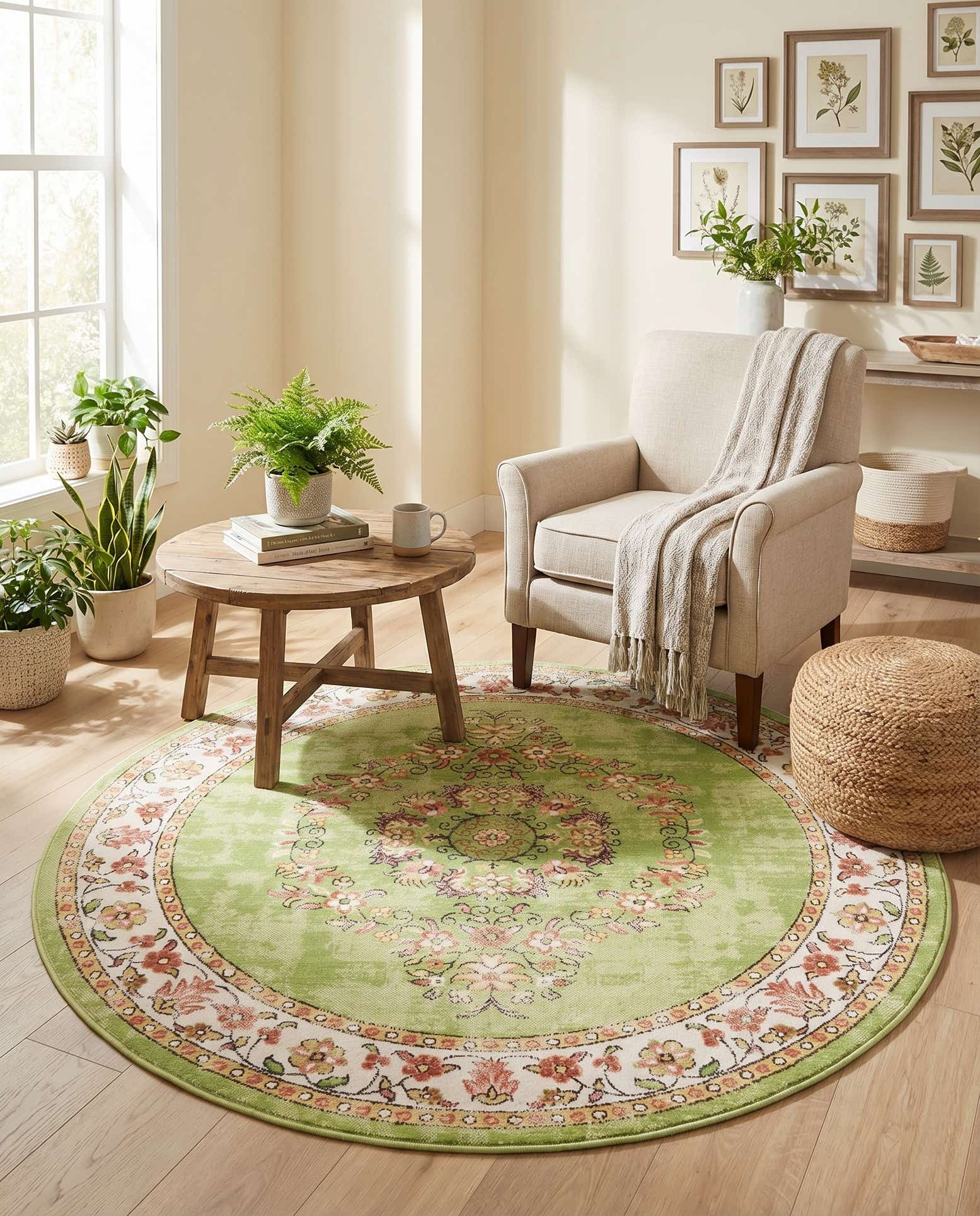 5' 3 x 5' 3 Lucerne Round Rug