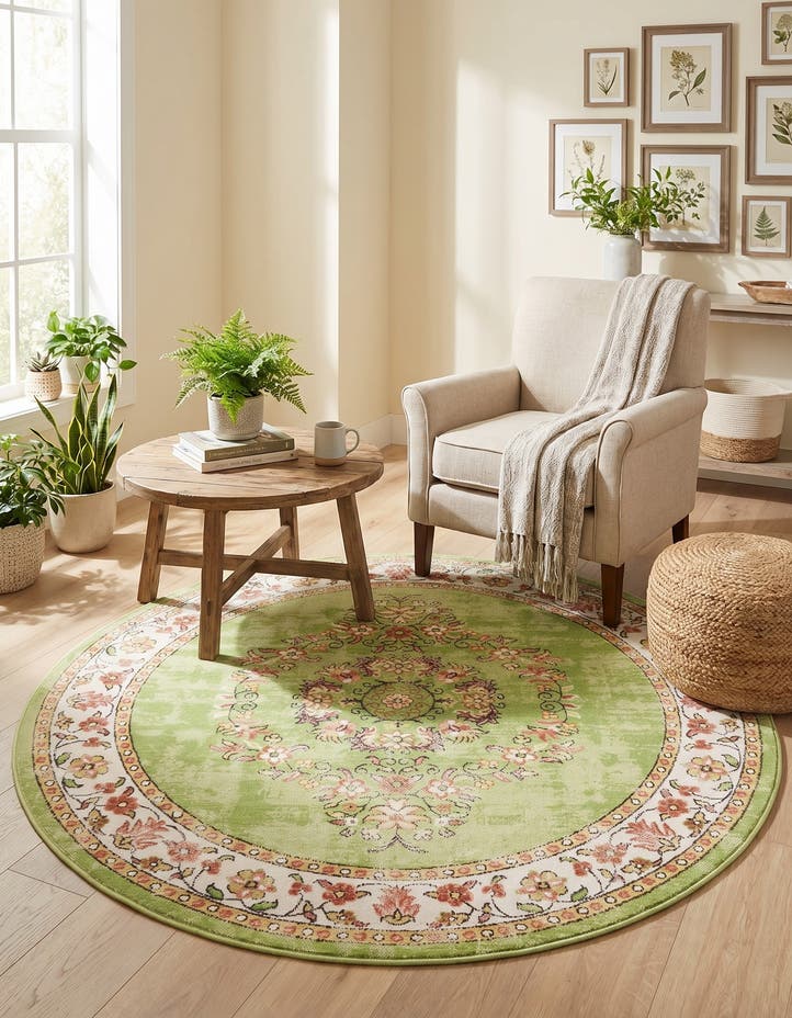 5' 3 x 5' 3 Lucerne Round Rug