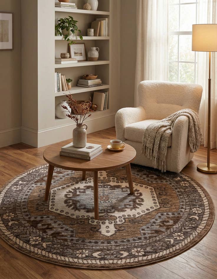 Detail image of 5' x 5' Grand Tradition Round Rug