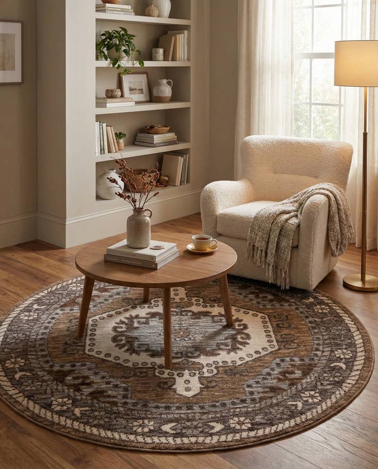 Detail image of 5' x 5' Grand Tradition Round Rug