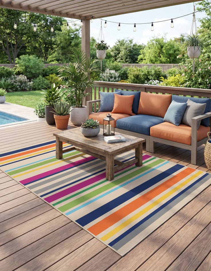 Detail image of 7' x 10' Easy-Clean Aruba Indoor / Outdoor Rug