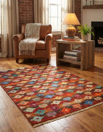 3' 3 x 4' 10 Hand Knotted Balouch Wool Rug