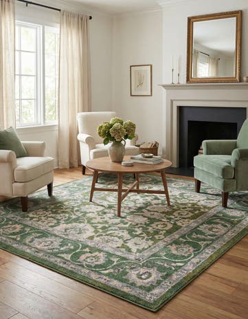 Green Aurelia Square Rug