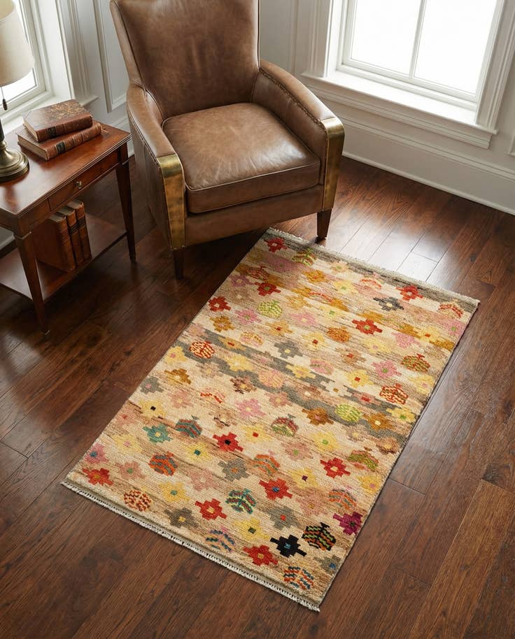 Detail image of 3' 1 x 4' 10 Hand Knotted Balouch Wool Rug