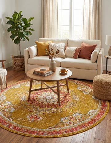 7' x 7' Carrington Round Rug