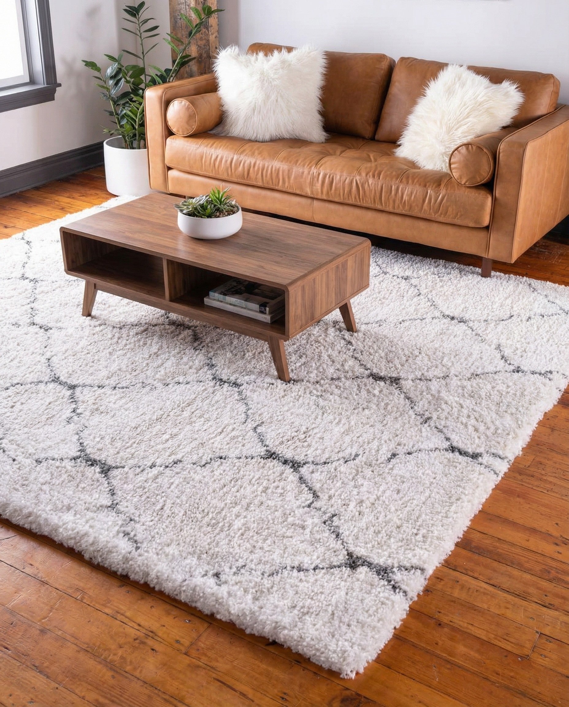 Primary image  8' x 8' Moroccan Shag Square Rug