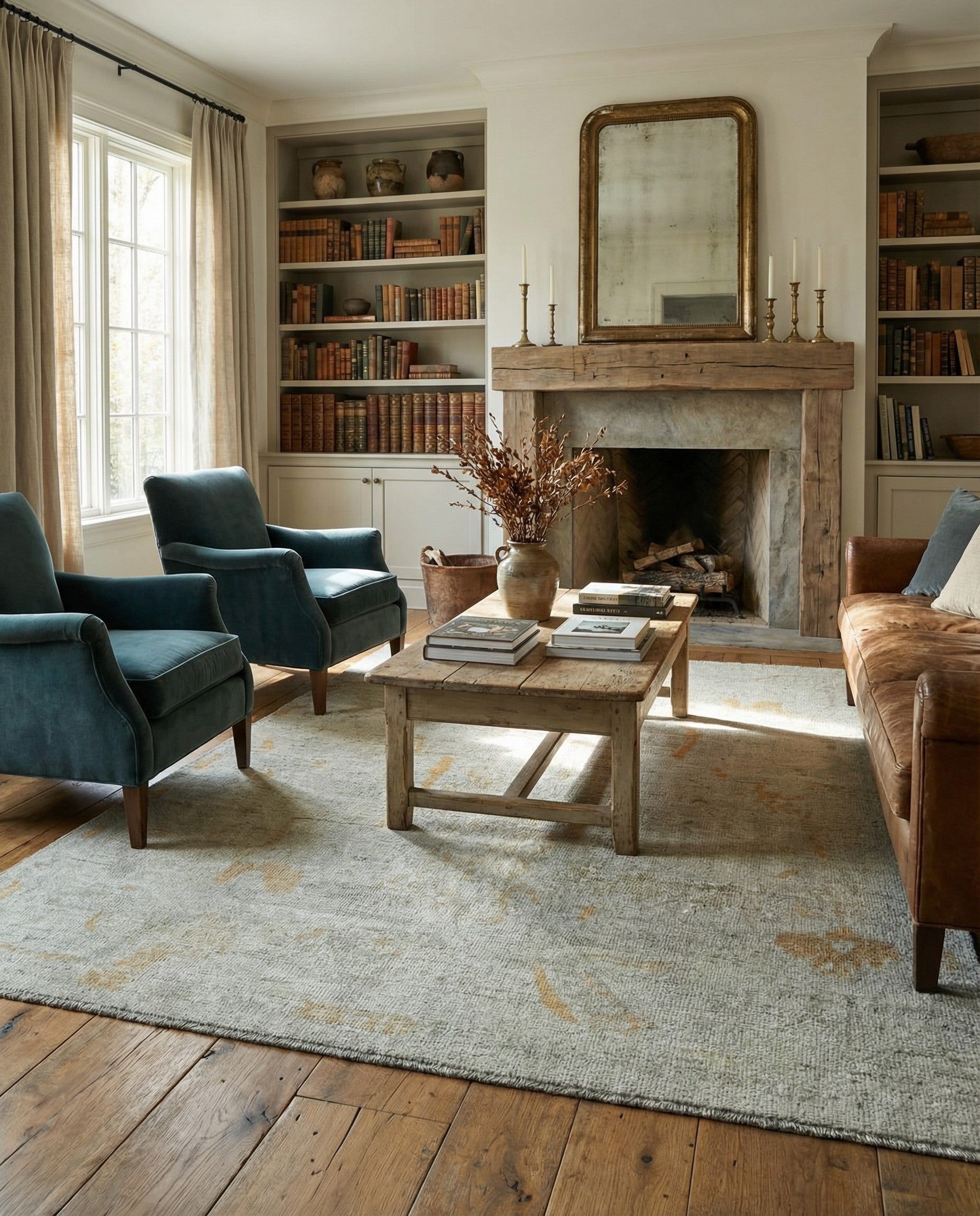 5' x 7' 2 Hand Knotted Oushak Wool Rug