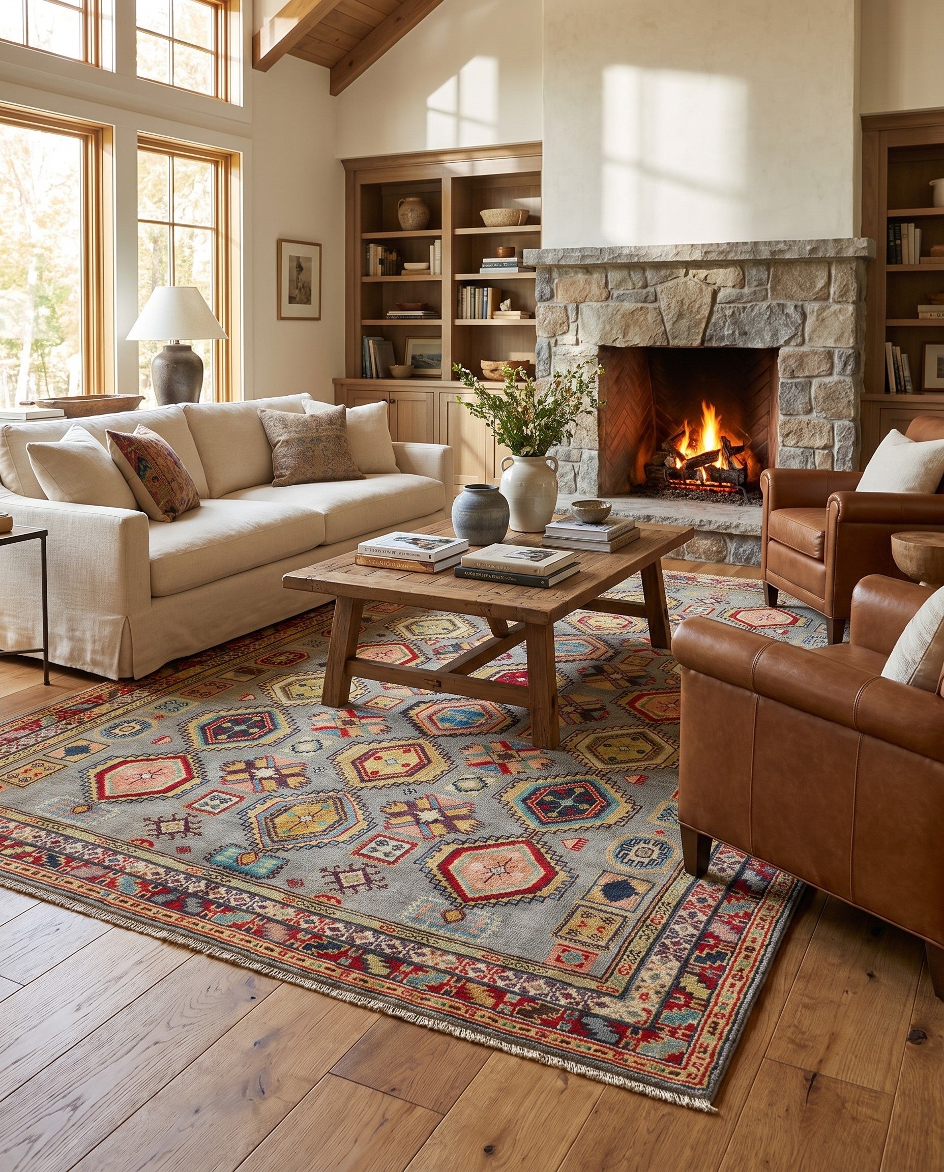 5' 2 x 7' 11 Hand Knotted Kazak Rug