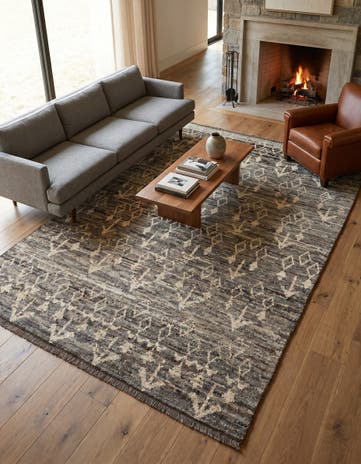6' 8 x 9' 9 Hand Knotted Moroccan Wool Rug