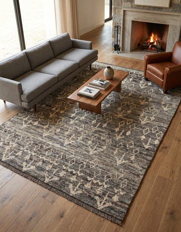 6' 8 x 9' 9 Hand Knotted Moroccan Wool Rug