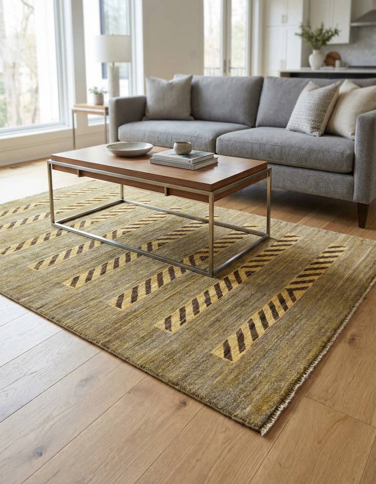 Detail image of 3' 9 x 5' 11 Hand Knotted Modern Ziegler Oriental Rug