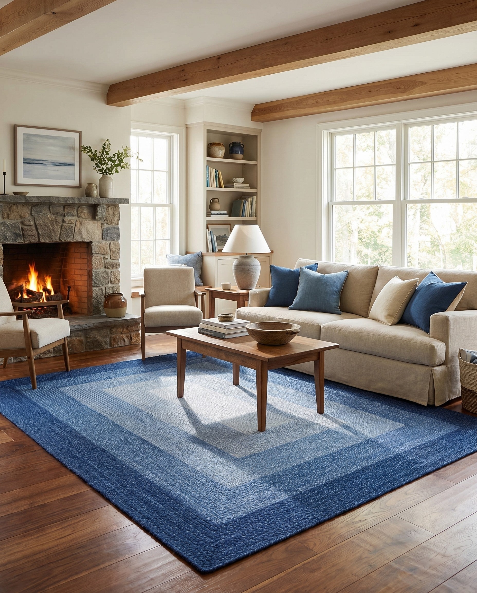 Primary image  7' 10 x 10'  Hand Hand Braided Wool Rug