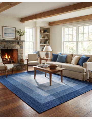 7' 10 x 10' Handmade Hand Braided Wool Rug