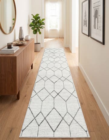 3' x 19' 8 Lattice Trellis Runner Rug