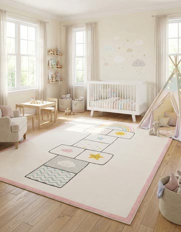 7' 10 x 10' Hopscotch Whimsy Kids Rug