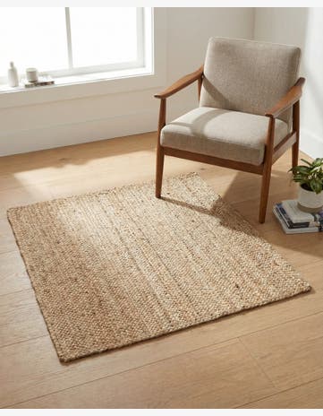 3' 3 x 3' 3 Handmade Braided Jute Square Rug