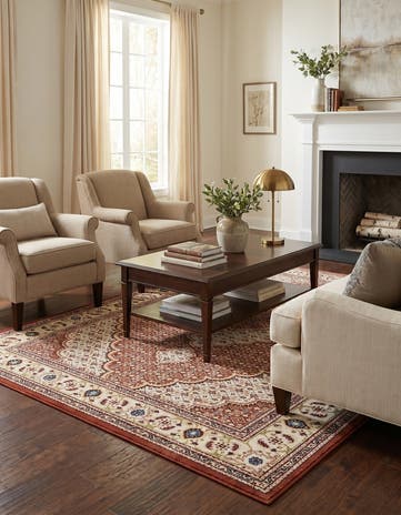 Dusty Pink Nain Design Rug