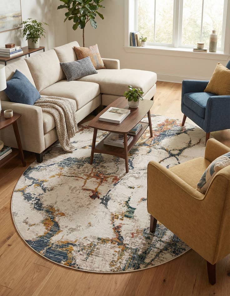 Detail image of 7' 10 x 10' 2 Gemstone Oval Rug