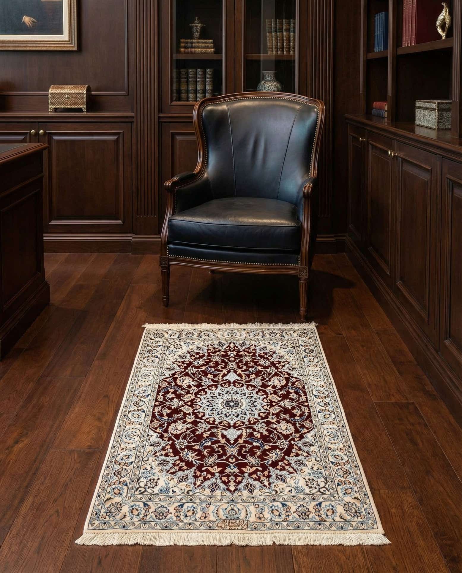 2' 8 x 3' 10 Hand Knotted Nain Rug
