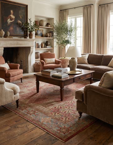8' 6 x 10' 4 Hand Knotted Ziegler Rug