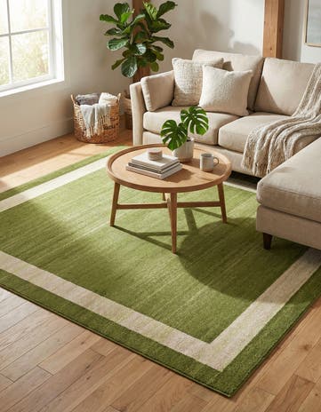 Green Angelica Square Rug