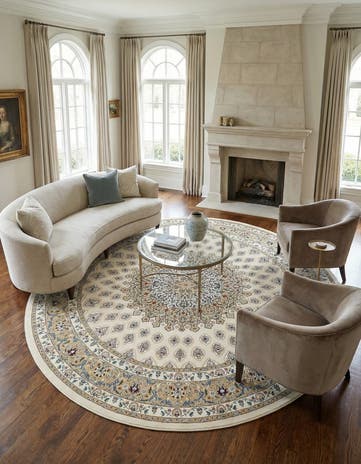 10' x 10' Nain Design Round Rug