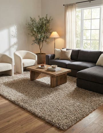 10' x 14' Solid Shag Rug