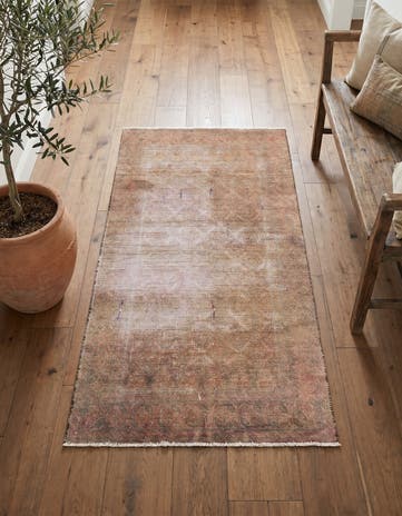 3' 4 x 6' 2 Hand Knotted Ultra Vintage Persian Wool Rug