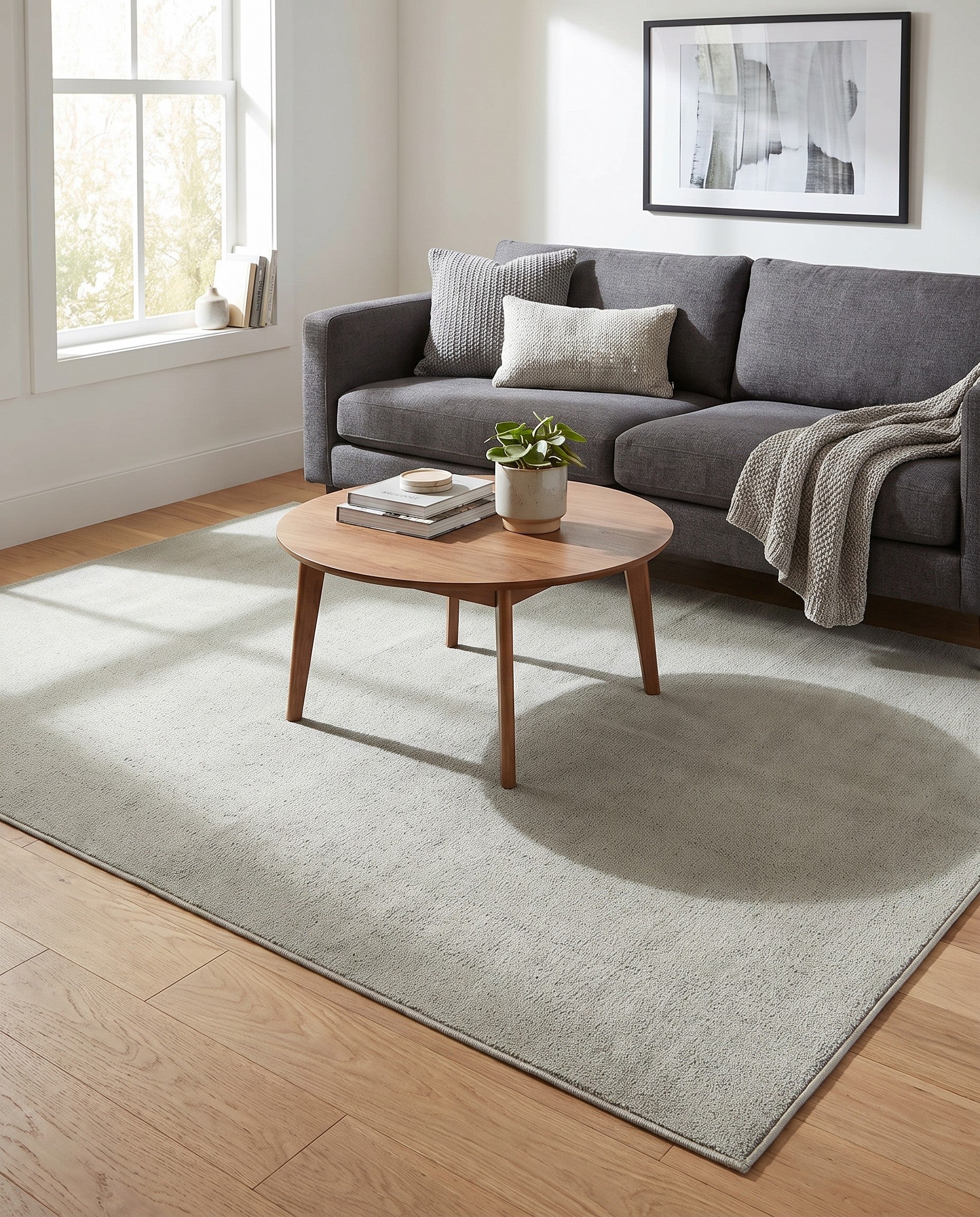 Light Gray Everyday Solid Rug