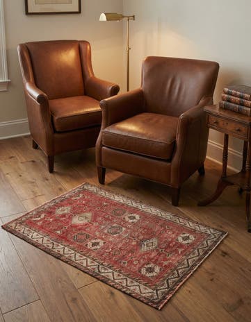 2' 9 x 4' 5 Hand Knotted Ultra Vintage Persian Wool Rug