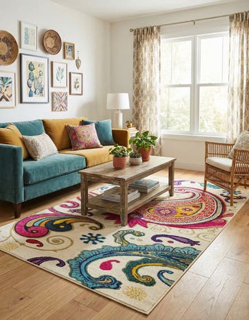 5' x 8' Washable Hyacinth Rug