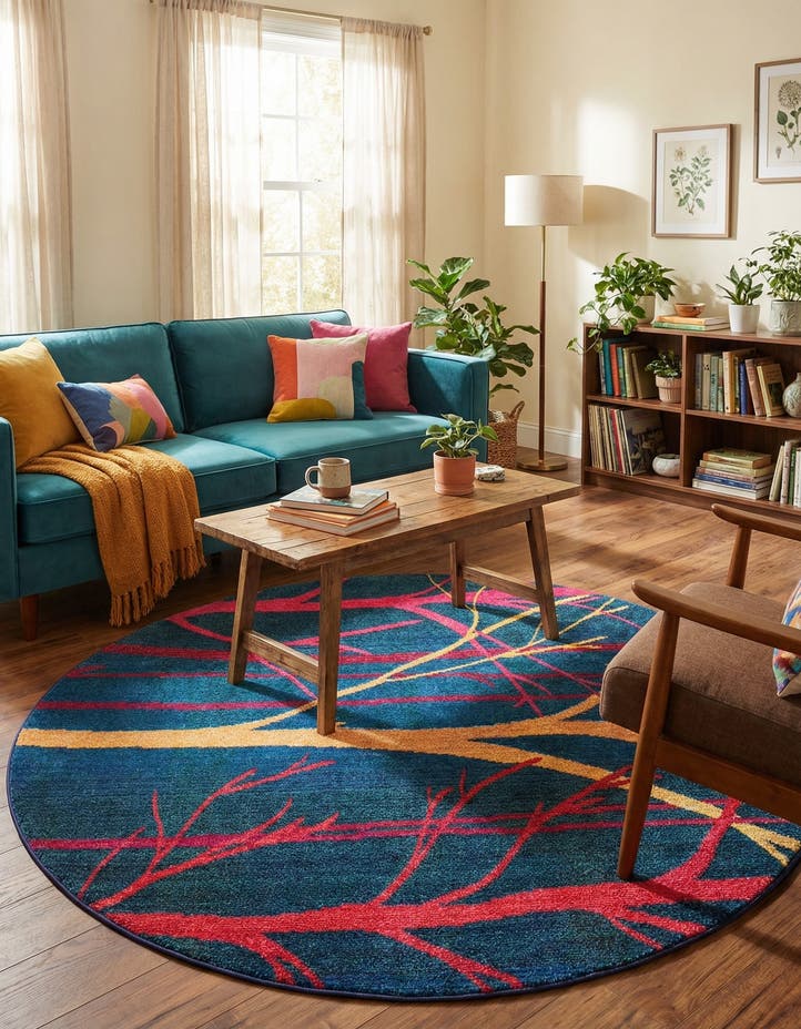 6' x 6' Washable Hyacinth Round Rug