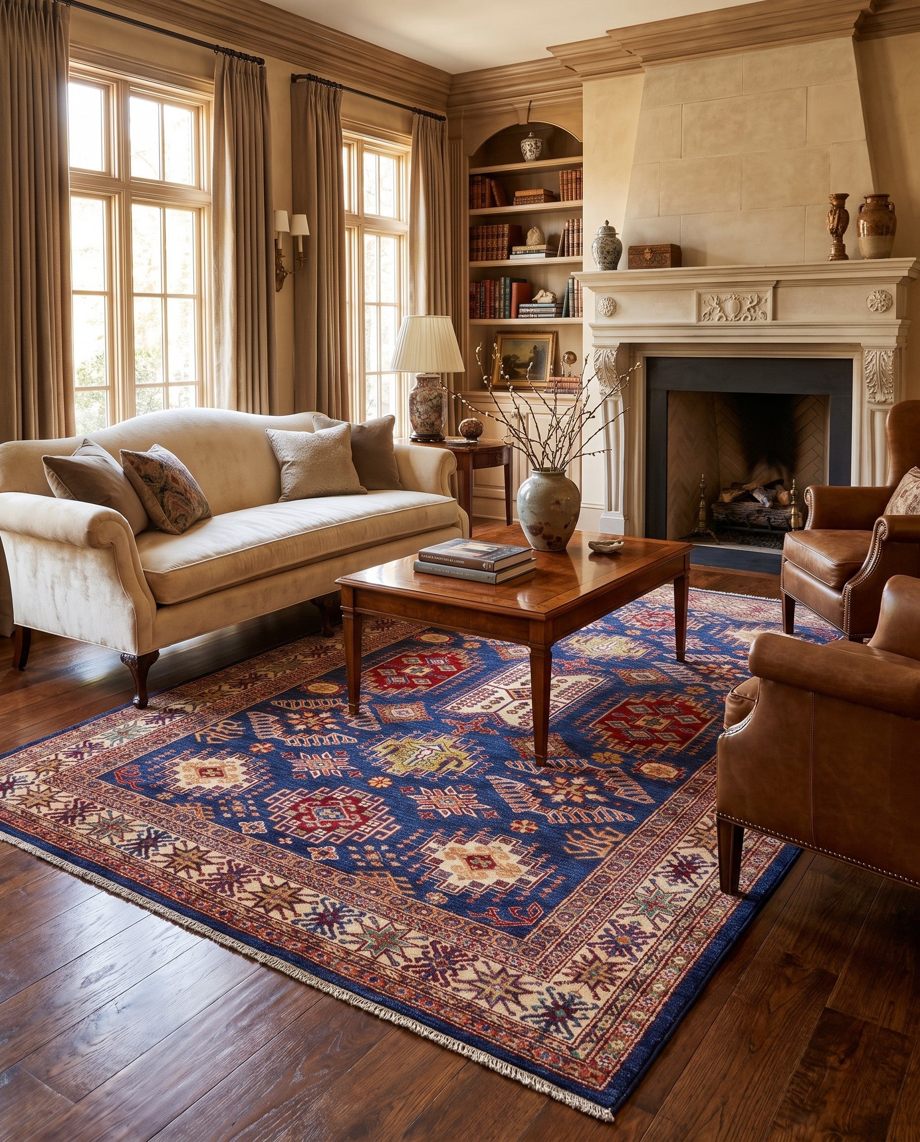5' 11 x 8' 6 Hand Knotted Kazak Rug