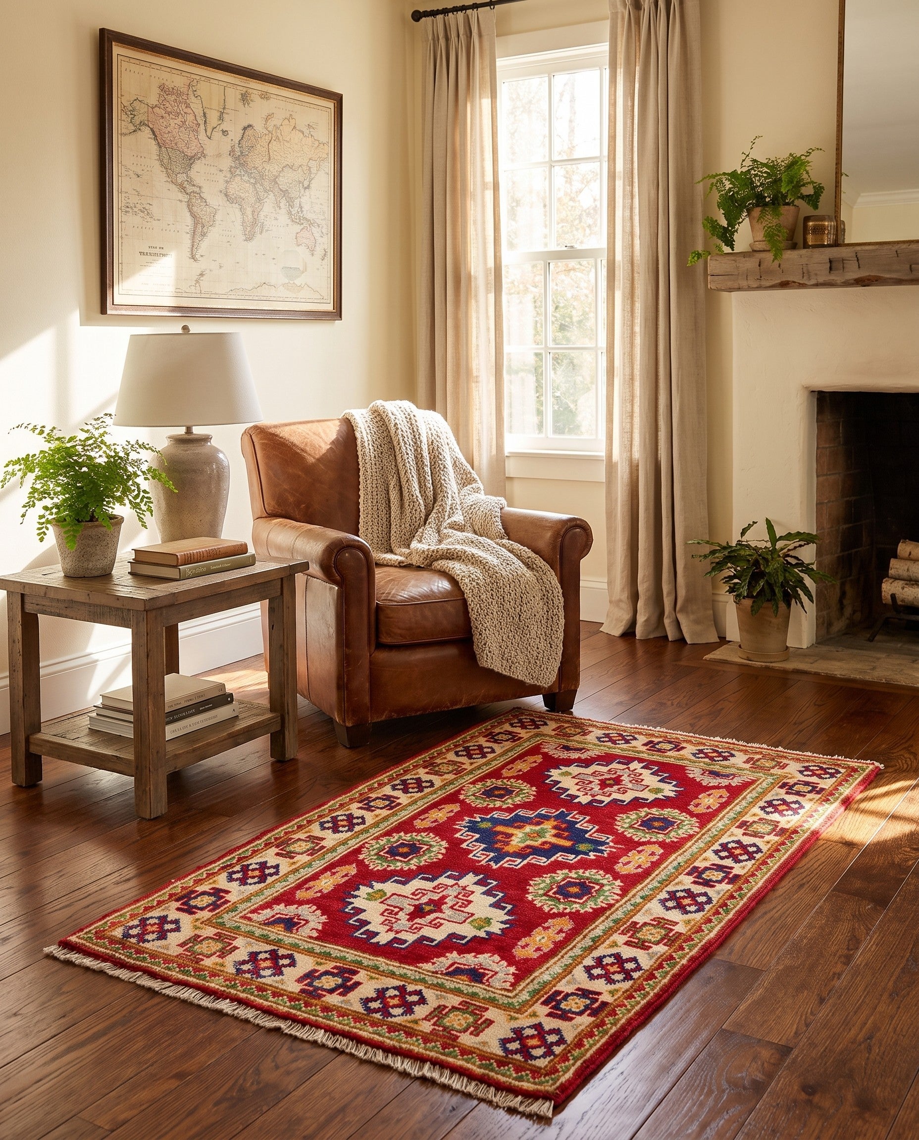 1' 11 x 3' 1 Hand Knotted Kazak Rug