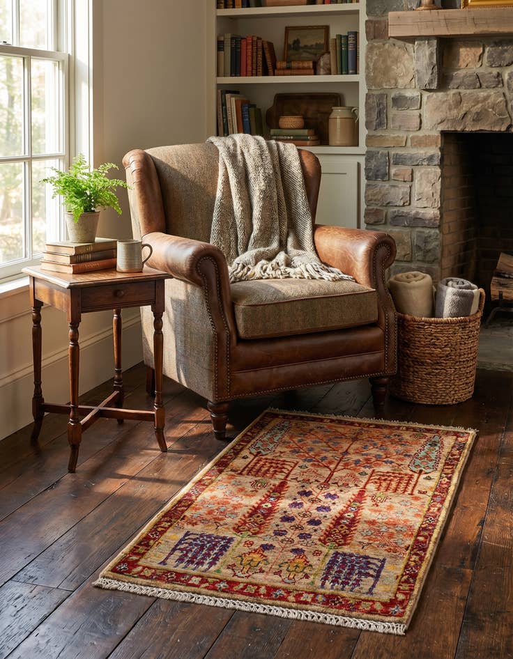 Detail image of 2' x 3' 2 Hand Knotted Ariana Ziegler Rug