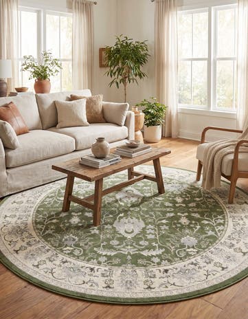 7' 10 x 7' 10 Kamala Washable Round Rug