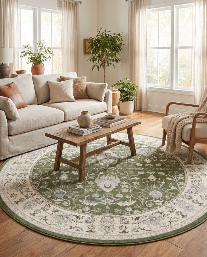 240cm x 240cm Kamala Washable Tapis Rond