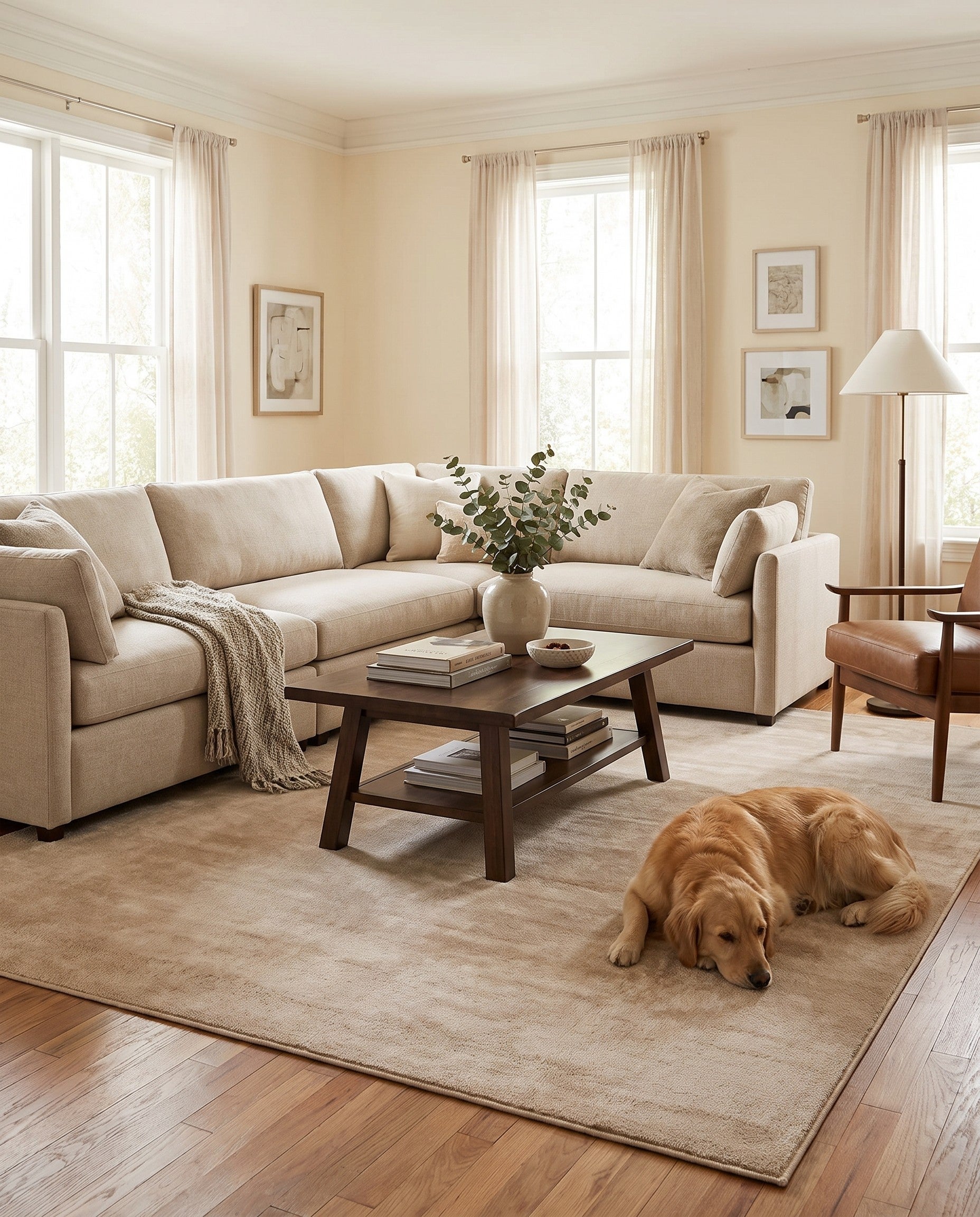Light Brown Soft Touch Cloud Alfombra