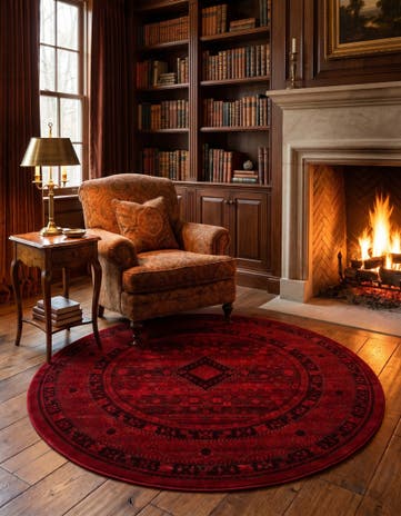 7' x 7' Bokhara Round Rug