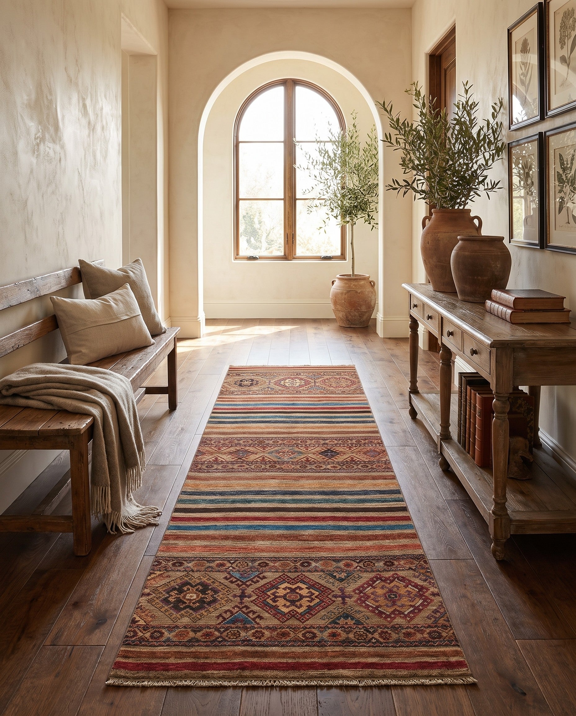 2' 7 x 6' 11 Hand Knotted Kazak Runner Rug