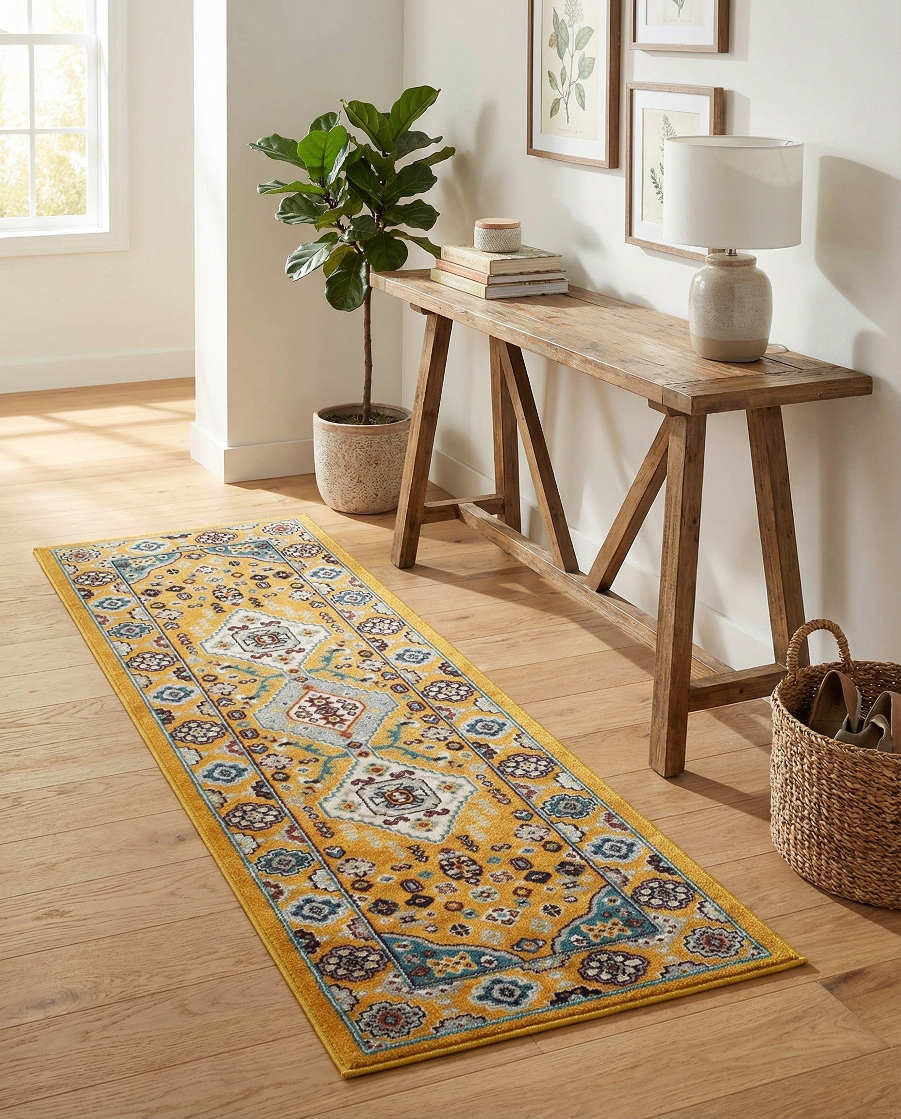 2' x 6' Kamala Washable Runner Rug