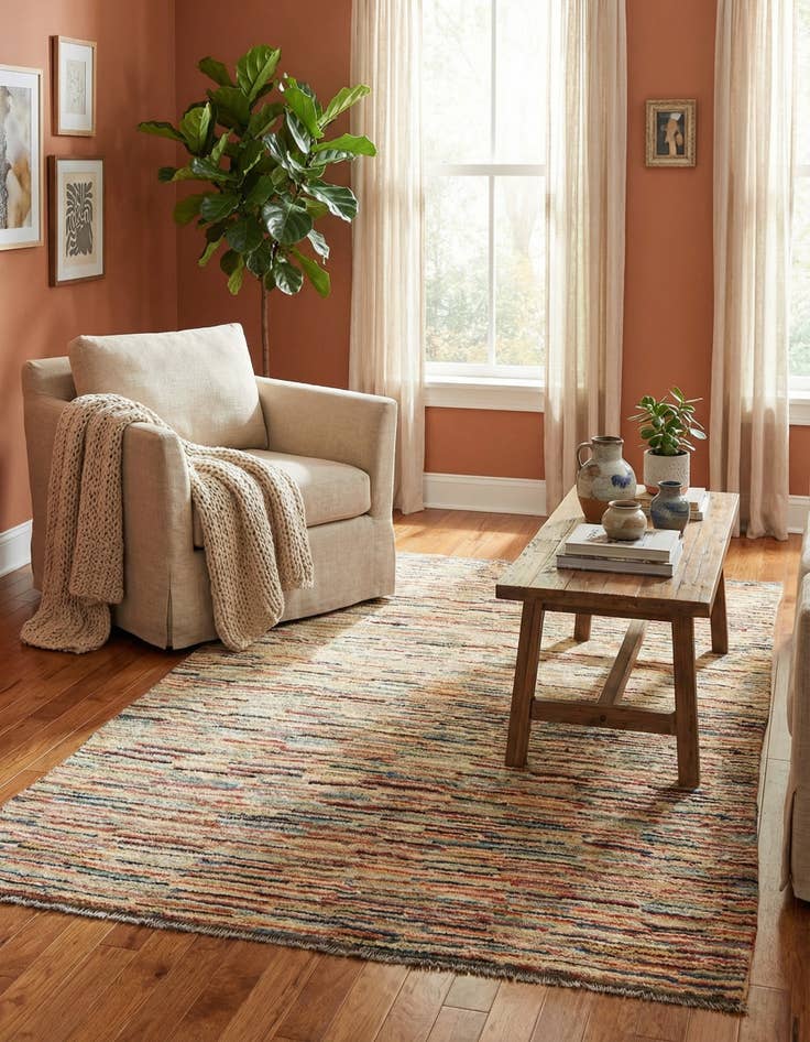 Detail image of 3' 8 x 5' 9 Hand Knotted Darya Wool Rug