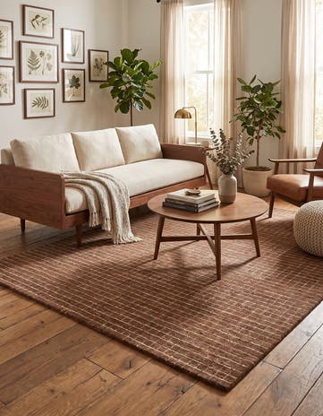 Chestnut Brown Heritage Line Wool Rug