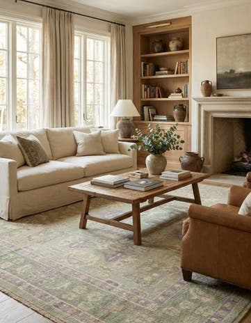 8' 5 x 10' Hand Knotted Oushak Wool Rug