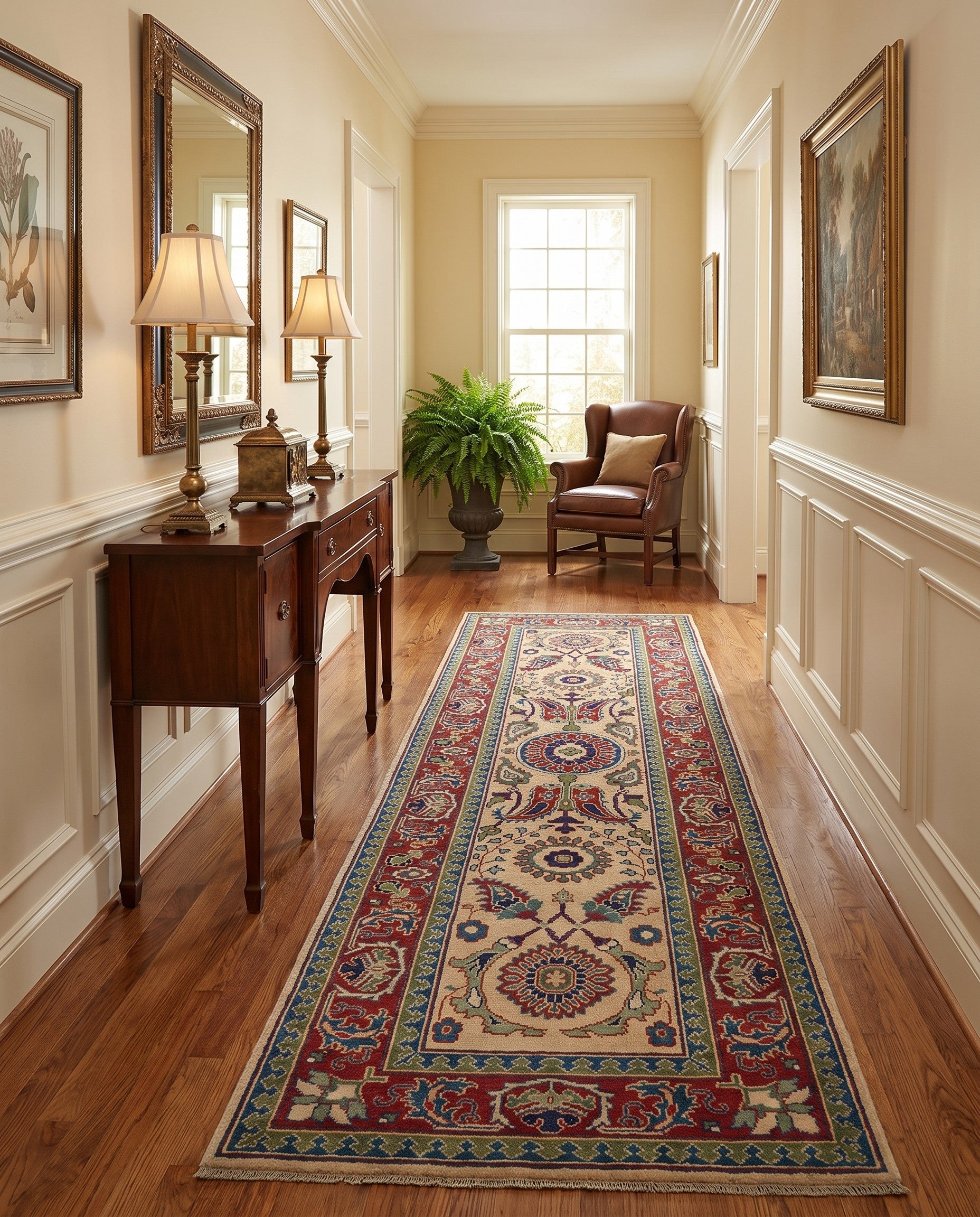 2' 11 x 9' 9 Hand Knotted Kazak Runner Rug