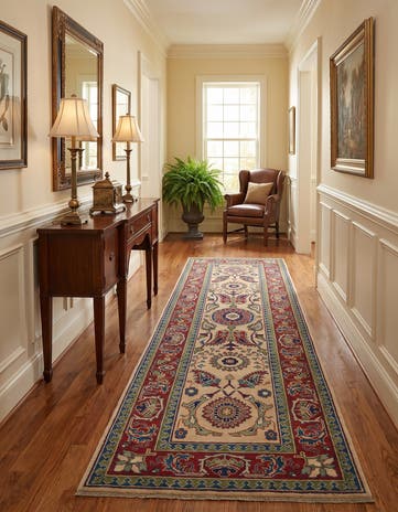 2' 11 x 9' 9 Hand Knotted Kazak Runner Rug