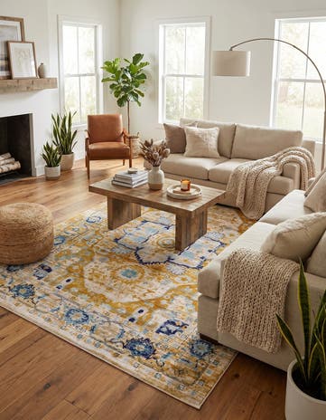 Yellow Gold Madeline Vintage Rug